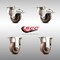 Service Caster 3 Inch 316SS High Temp Glass Filled Nylon Plate Caster Lock Brake 2 Rigid, 2PK SCC-SS316TTL20S314-GFNSHT-2-R-2 - alternate 3